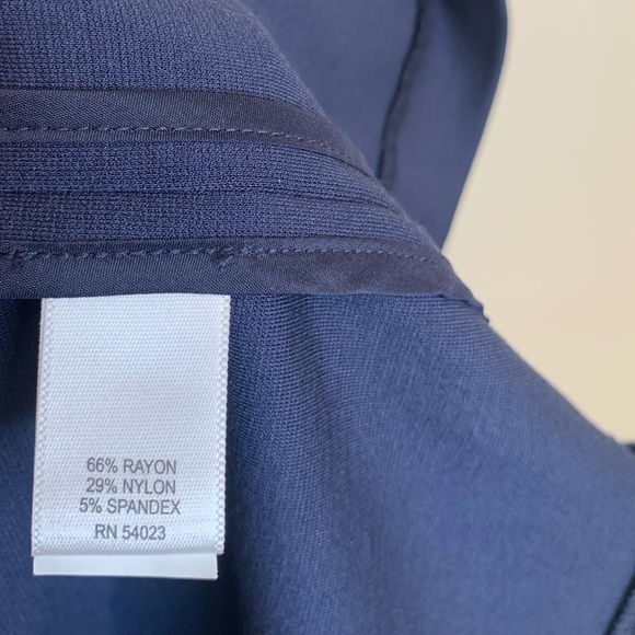 NWT Banana Republic two tone cream and dark blue dress career size 14 - Picture 10 of 11